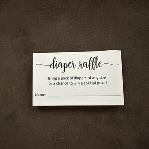 Diaper Raffle Ticket